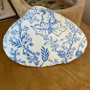 Hand Crafted Decoupage Sea Shell Ring Trinket Dish